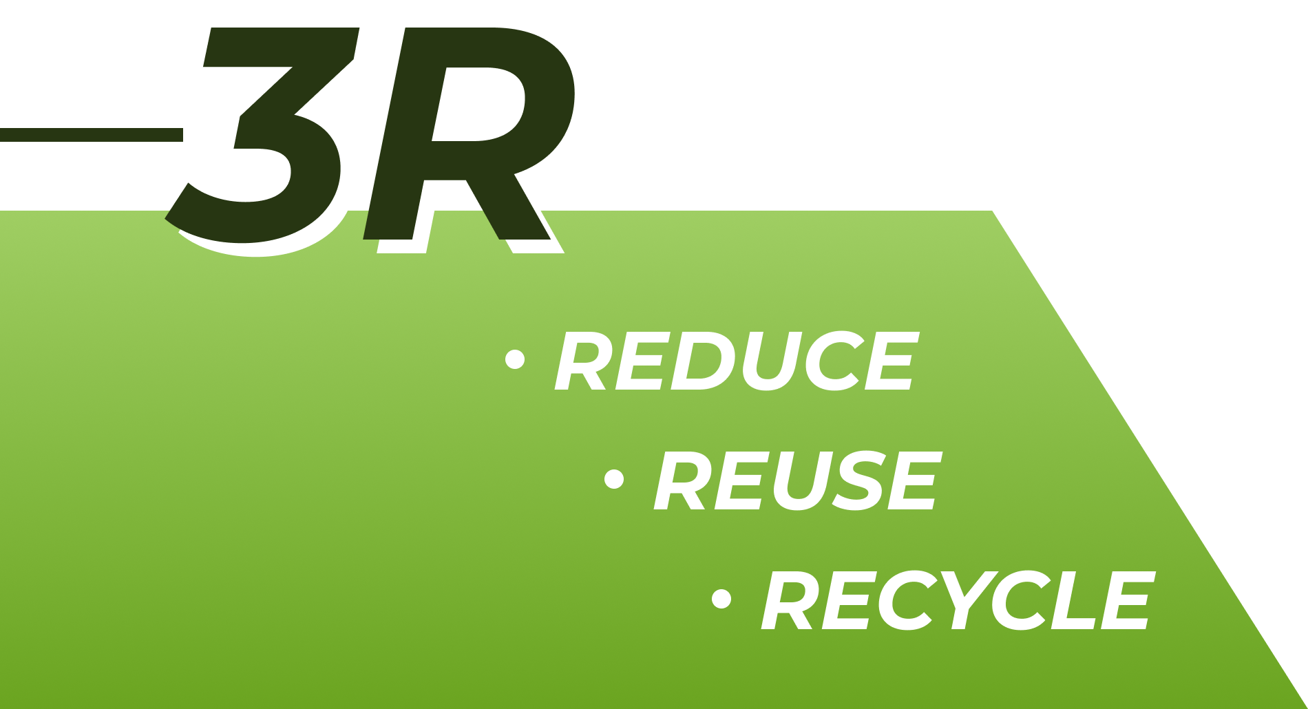 3R｜REDUCE REUSE　RECYCLE